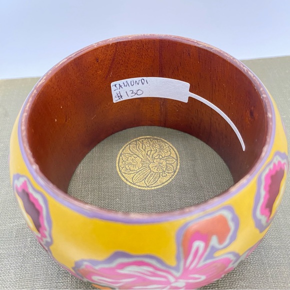 Painted Wood Bangle Bracelet - Picture 13 of 13